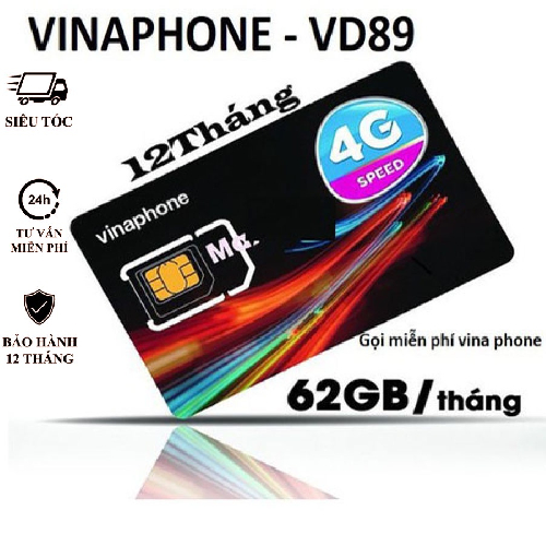 2GB Data tốc độ cao mỗi ngày với sim VD8912T Vinaphone, gọi free trong suốt 1 năm