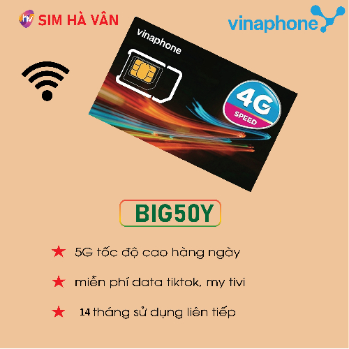 Sim BIG50y Vinaphone siêu ưu đãi data với 5GB/ngày liên tục trong suốt 14 tháng
